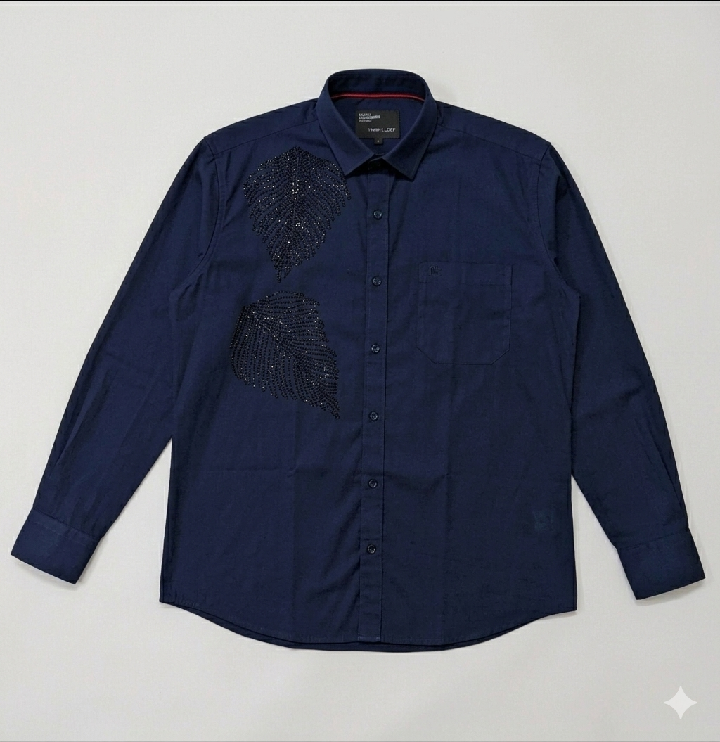 buy luxury leaf designe shirts online in India. - Image 9